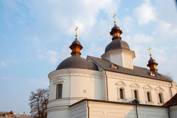 Cúpulas Antigua Iglesia Del Espíritu Santo Academia Kiev Mohyla —  Fotos de Stock