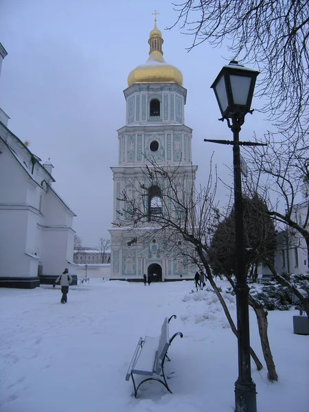 Bell Tower Sophia Cathedral Winter Day — Stock Photo, Image