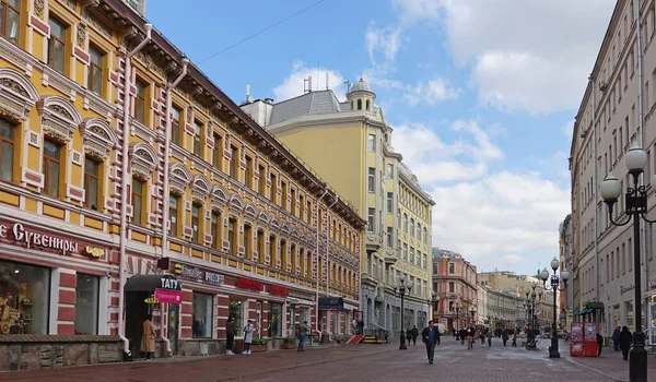 Moskou Rusland April 2019 Oude Arbat Ochtend — Stockfoto