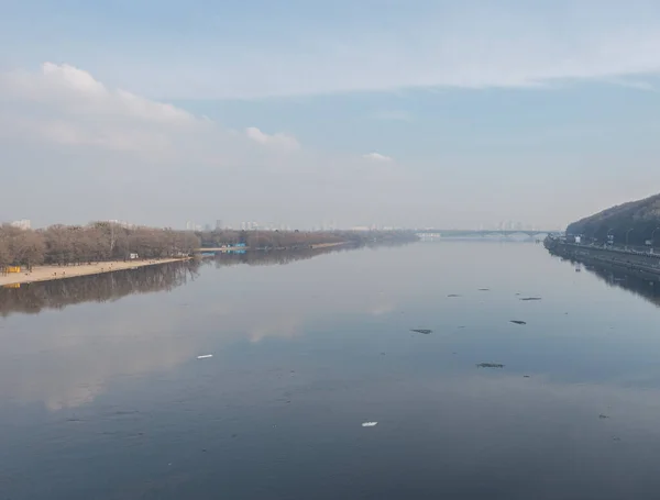 Řeka Dněpru Kyjevě Jaře — Stock fotografie
