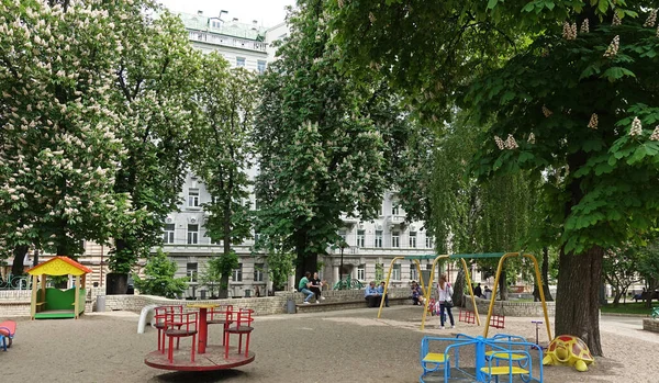 Kiev Ucrânia Maio 2019 Vista Parque Infantil Shevchenko Park Primavera — Fotografia de Stock