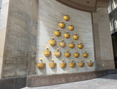 Mikhailovskaya Meydanı Kiev 'de Arzular Çeşmesi