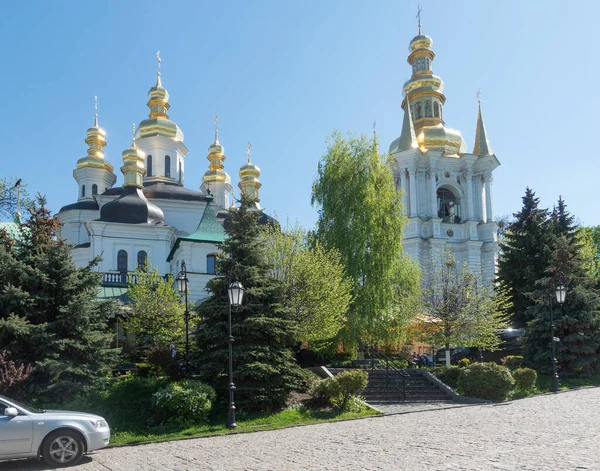 Kiev Ucraina Maggio 2021 Chiesa Della Natività Della Vergine Campanile — Foto Stock