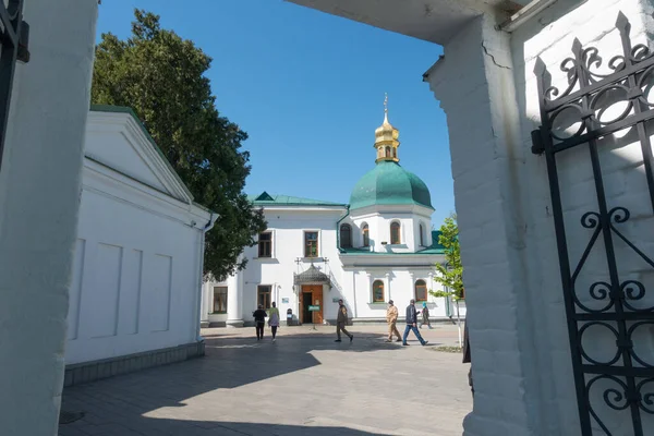 Kiev Ucrânia Maio 2021 Vista Exaltação Igreja Cruz Território Das — Fotografia de Stock