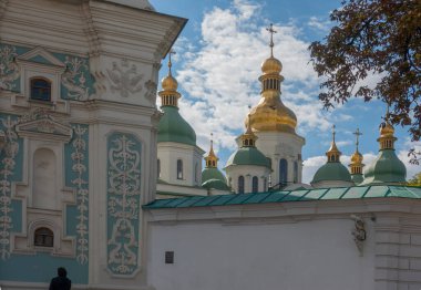 Kiev 'deki antik Aziz Sophia Katedrali' nin kubbeleri