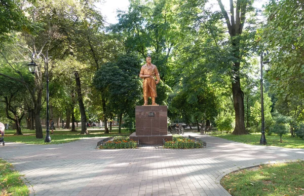 Памятник Валерию Чкалову в Киеве, — стоковое фото