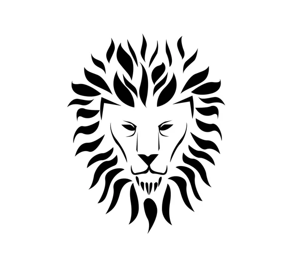 Logotipo cara León — Vector de stock