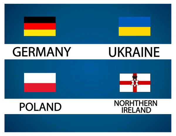Európai futball világbajnokság - C csoport — Stock Vector