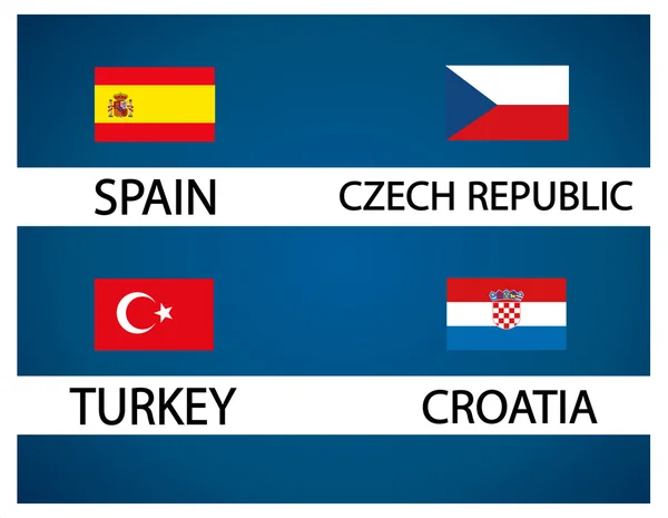 Európai foci kupa - D csoport — Stock Vector