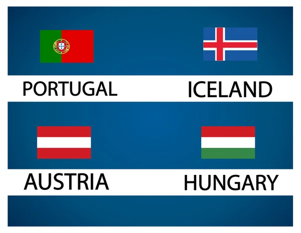 Európai foci kupa - F-csoport — Stock Vector