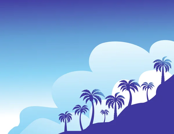 Sommer Farbe Hintergrund mit Palmen — Stockvektor