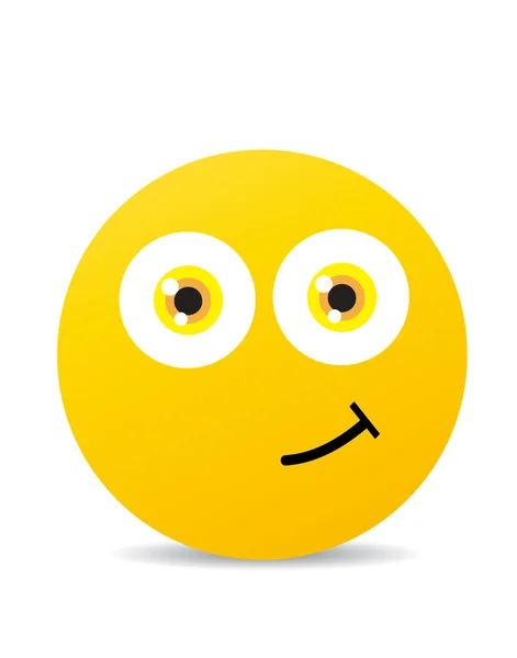Moderno giallo ridendo sorriso felice — Vettoriale Stock