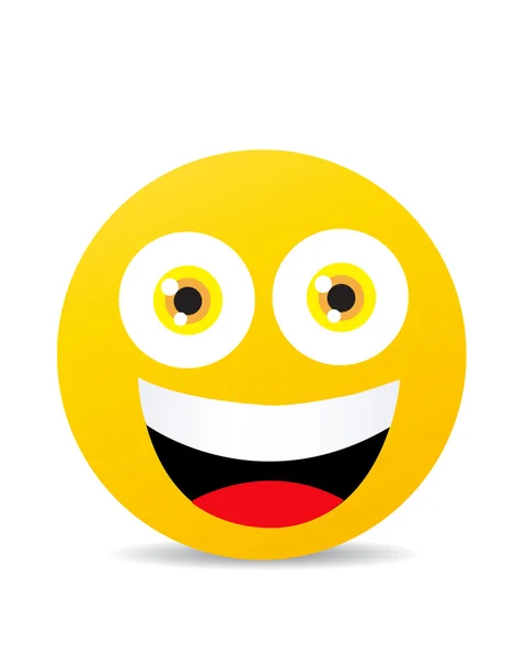 Moderna sonrisa feliz risa amarilla — Vector de stock
