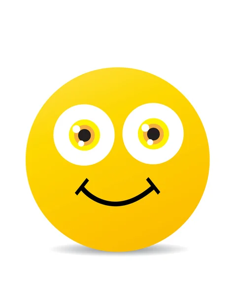 Modernes gelbes Lachen glückliches Lächeln — Stockvektor