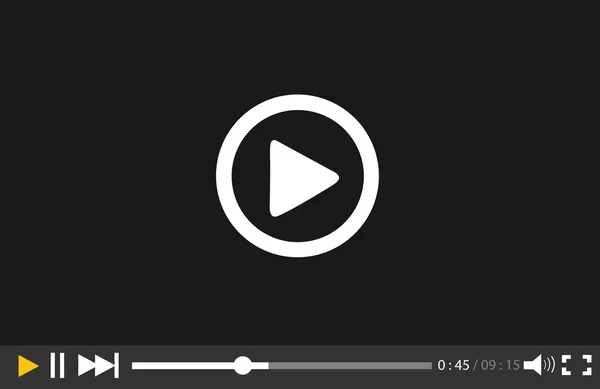 Video Player für Web und mobile Apps — Stockvektor