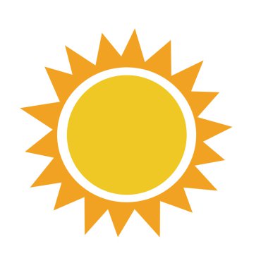 Güneşin doğuşunun vektör illüstrasyonu 