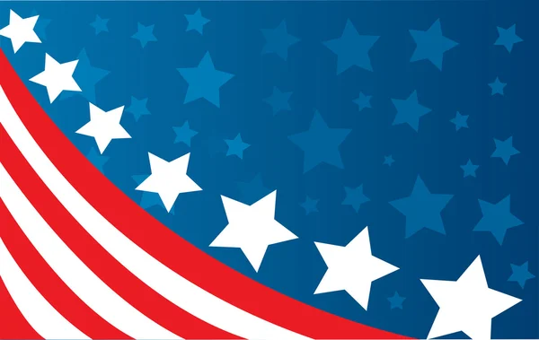 Bandiera USA in stile vettoriale — Vettoriale Stock