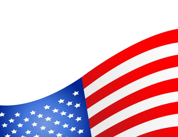 美利坚合众国国旗隔离病媒 — 图库矢量图片