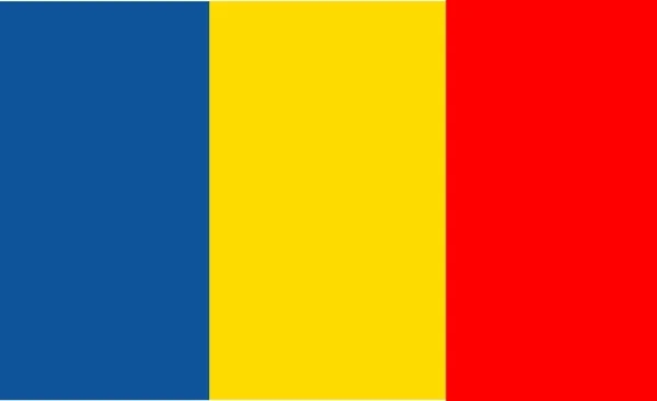 Bandera de Rumania vector ilustración — Vector de stock