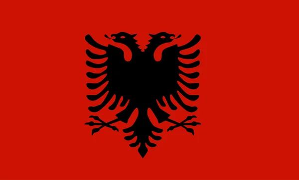 Bandera vectorial de Albania — Vector de stock