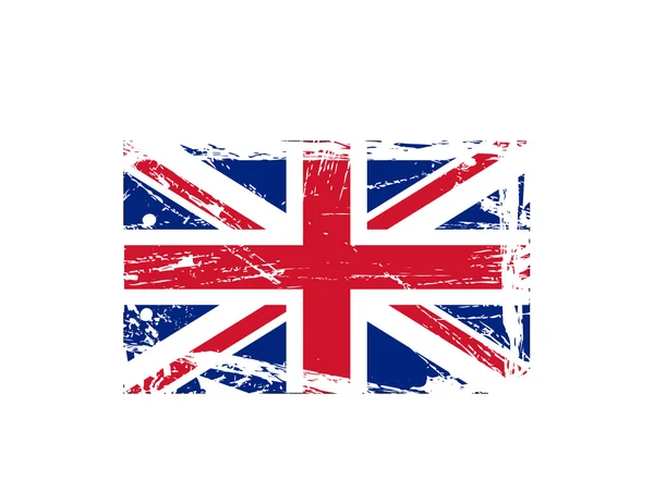 Grunge British ink splattered flag vectors — Stock Vector