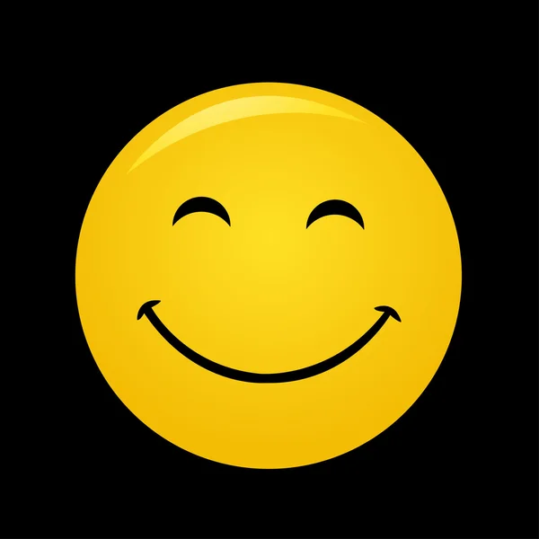 Modern sarı mutlu gülümseme gülüyor — Stok Vektör