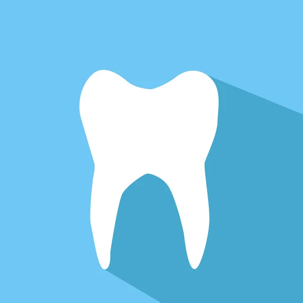 Beyaz dişin vektör çizimi — Stok Vektör