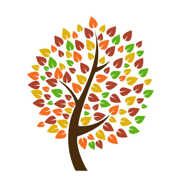 Sonbahar ağaç simgesi — Stok Vektör
