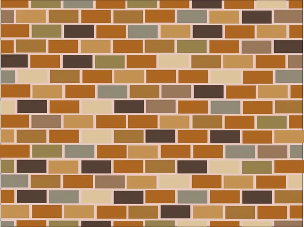 レンガの壁のシームレスなベクトル イラスト背景 — ストックベクタ