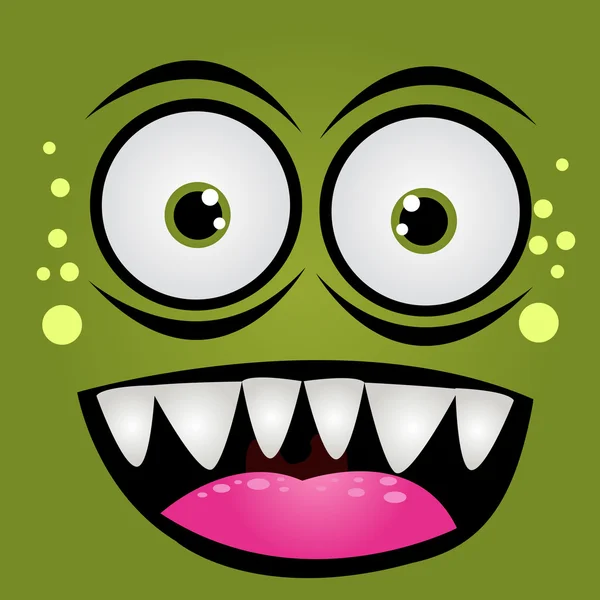 Cartoon expression monster — Stock Vector