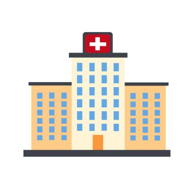 Hastane vektör çizimi tasarımı