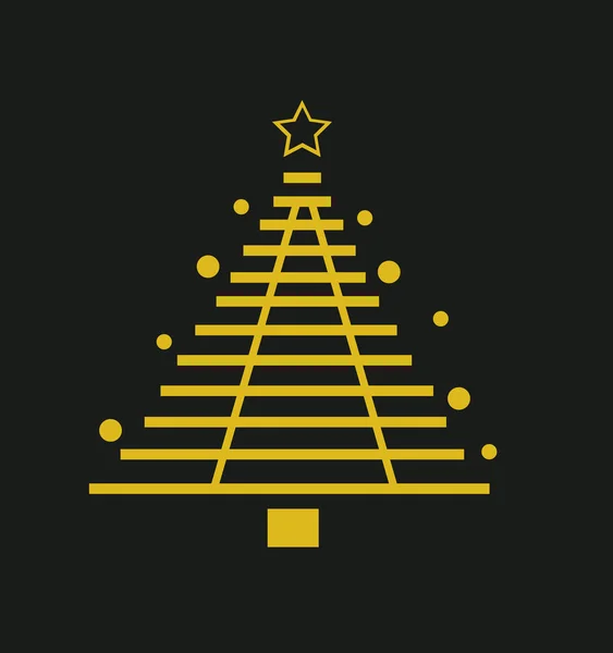 Abstrato Árvore Natal Vetor Ilustração — Vetor de Stock