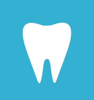 Beyaz dişin vektör çizimi