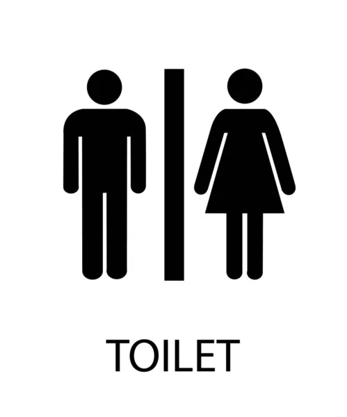 Toilettes Pour Femmes Hommes — Image vectorielle