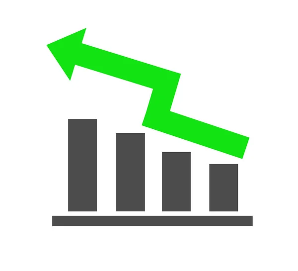 Vetor Crescente Ícone Gráfico —  Vetores de Stock