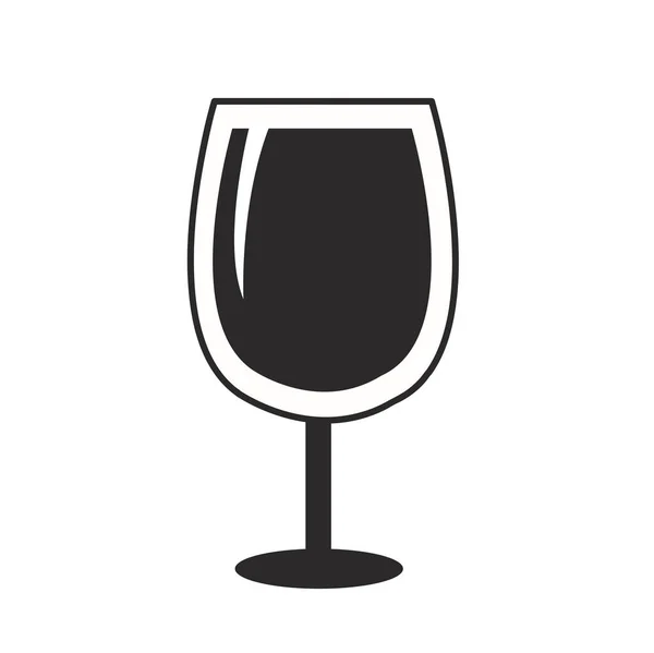 Icona Del Bicchiere Vino Vettore — Vettoriale Stock