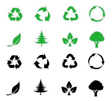 Vektör geri dönüşüm işaretleri gösterimi