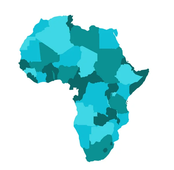 África Mapa Vector Ilustración — Vector de stock