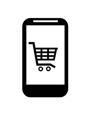 beyaz üzerinde mobil simge vektör resimleme sanatı