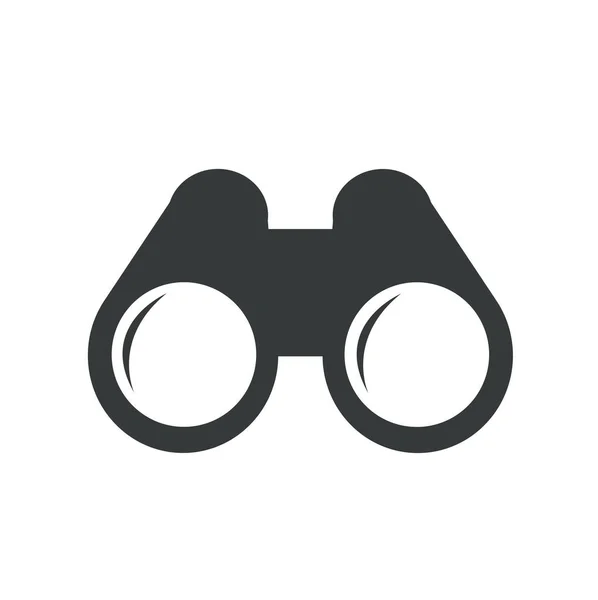 Gafas Campo Binoculares Icono Plano — Vector de stock