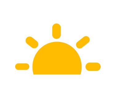 Güneşin doğuşunun vektör illüstrasyonu