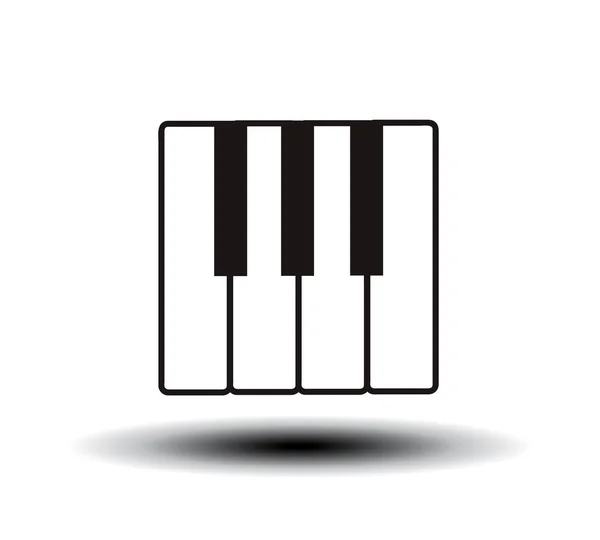 Icône Piano Isolée Sur Fond Blanc — Image vectorielle
