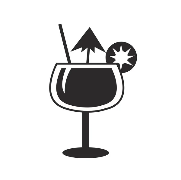 Illustrazione Vettoriale Cocktail Bianco — Vettoriale Stock