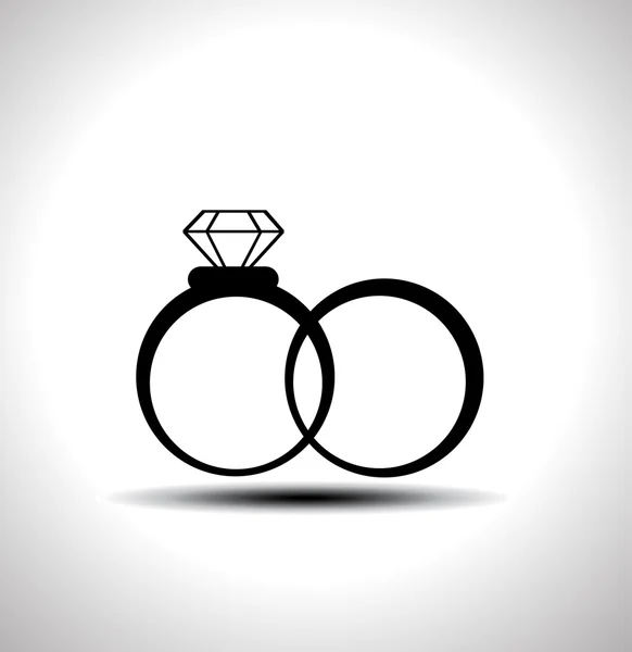 Ikona obrączek ślubnych — Zdjęcie stockowe
