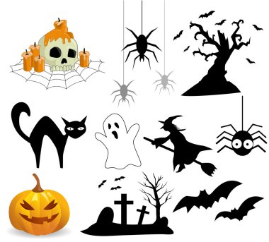 Cadılar Bayramı simgeleri koleksiyonu