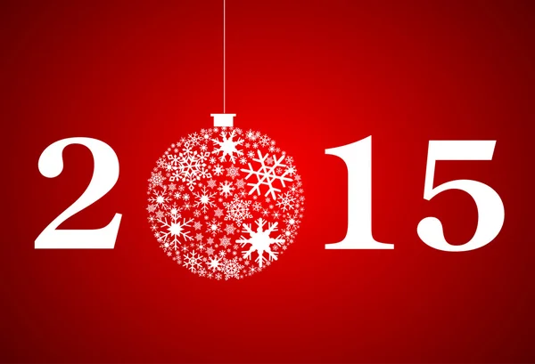 2015 рік - новий рік. Щасливі свята фон зі сніжинками — стокове фото