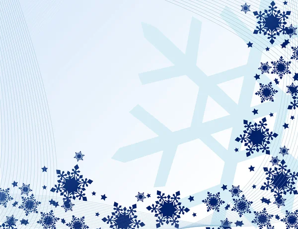Abstract snowflakes vector illustration art — Stock Vector