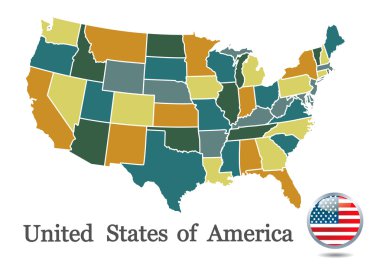USA map clipart