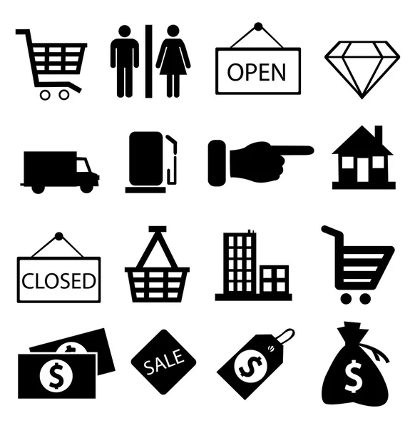 Shopping icons vector — Stock Photo, Image