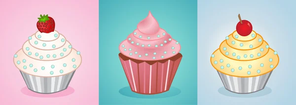 Cupcakes vectoriels — Image vectorielle